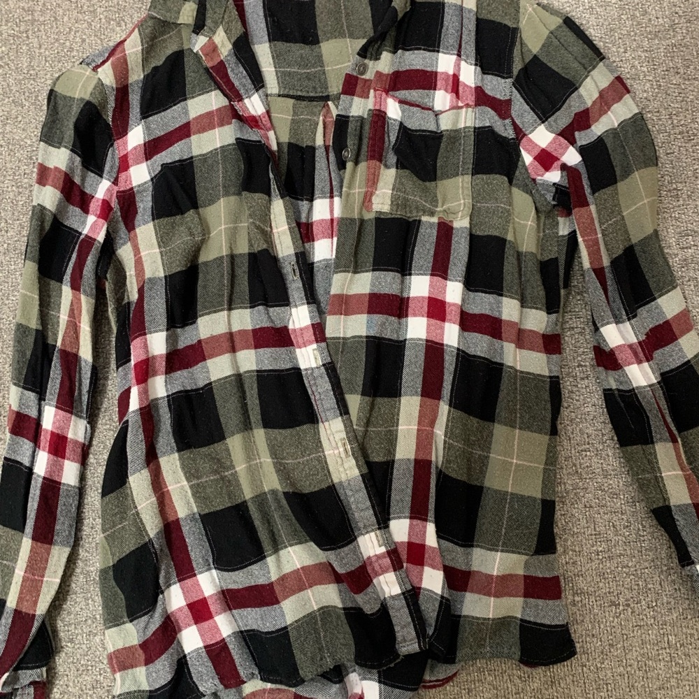 Plaid Button-Up Shirt